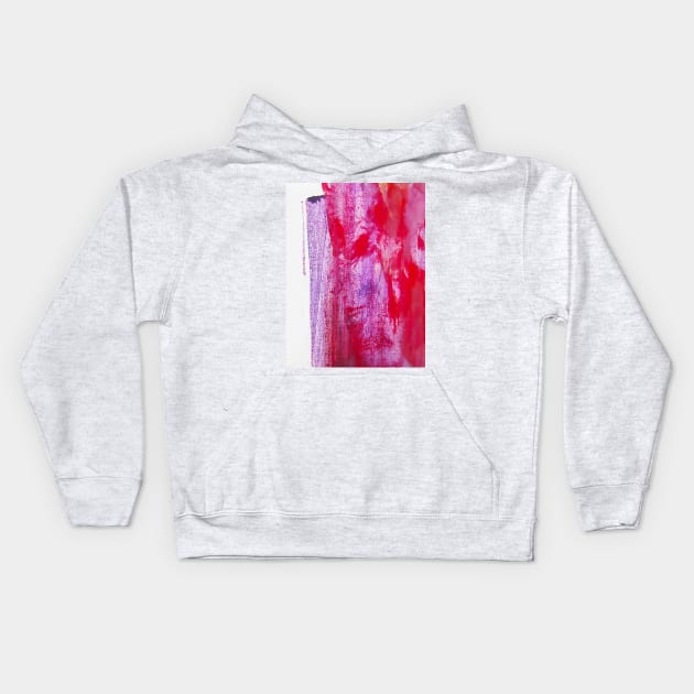 red abstract painting Kids Hoodie by Le Ma9